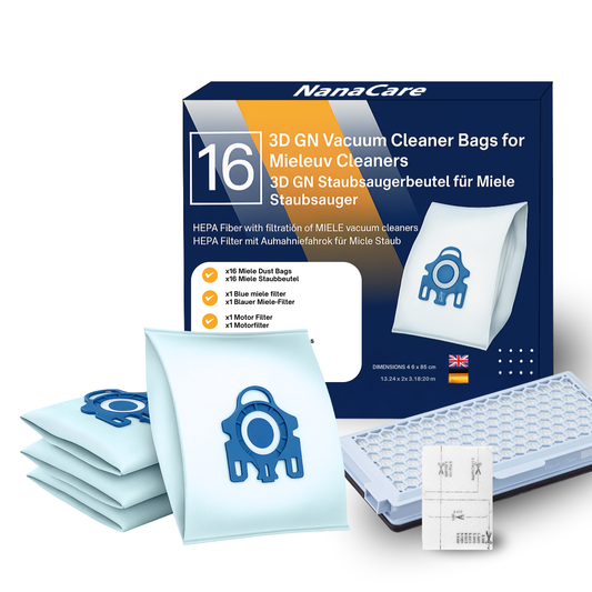 3D GN Vacuum Cleaner Bags Set for Miele