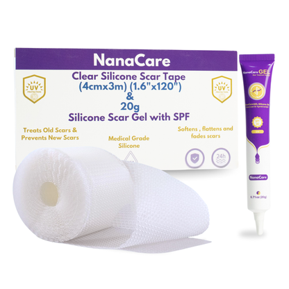 Silicone Scar Gel with SPF 20G & Clear Silicone Scar Tape