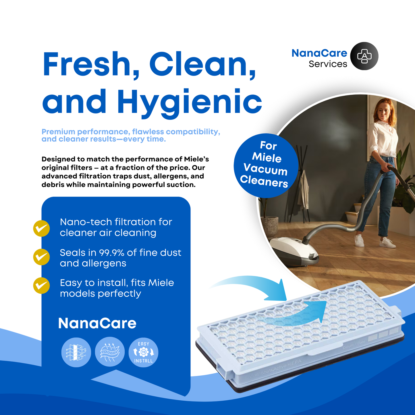 3D GN Vacuum Cleaner Bags & HEPA Filter Set