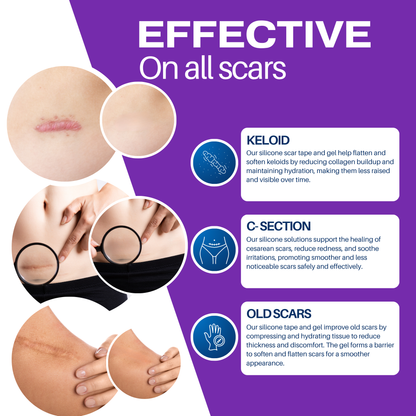 Silicone Scar Gel with SPF 20G & Clear Silicone Scar Tape