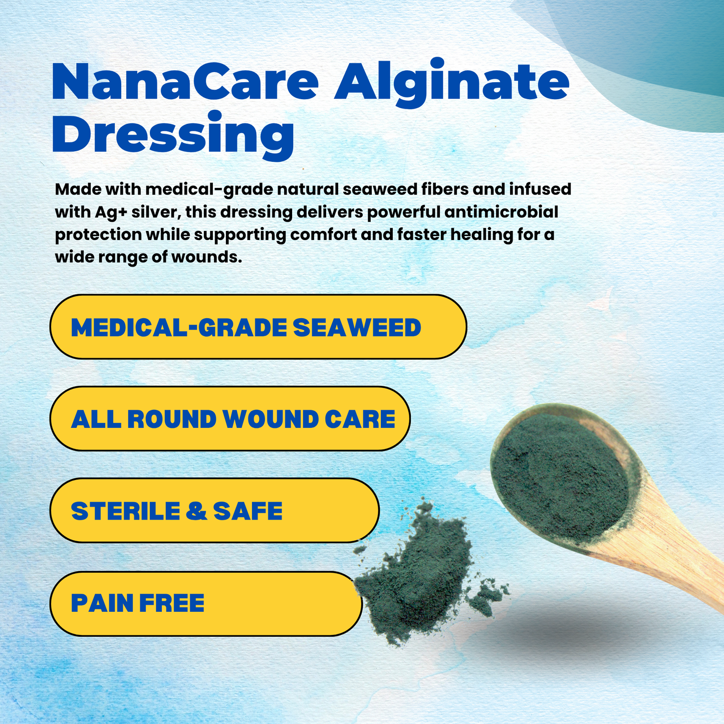NanaCare Silver Alginate Dressing