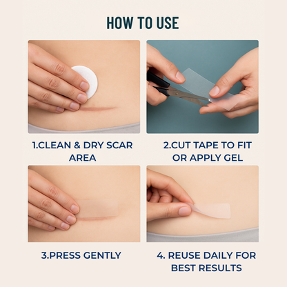 Silicone Scar Gel with SPF 20G & Clear Silicone Scar Tape