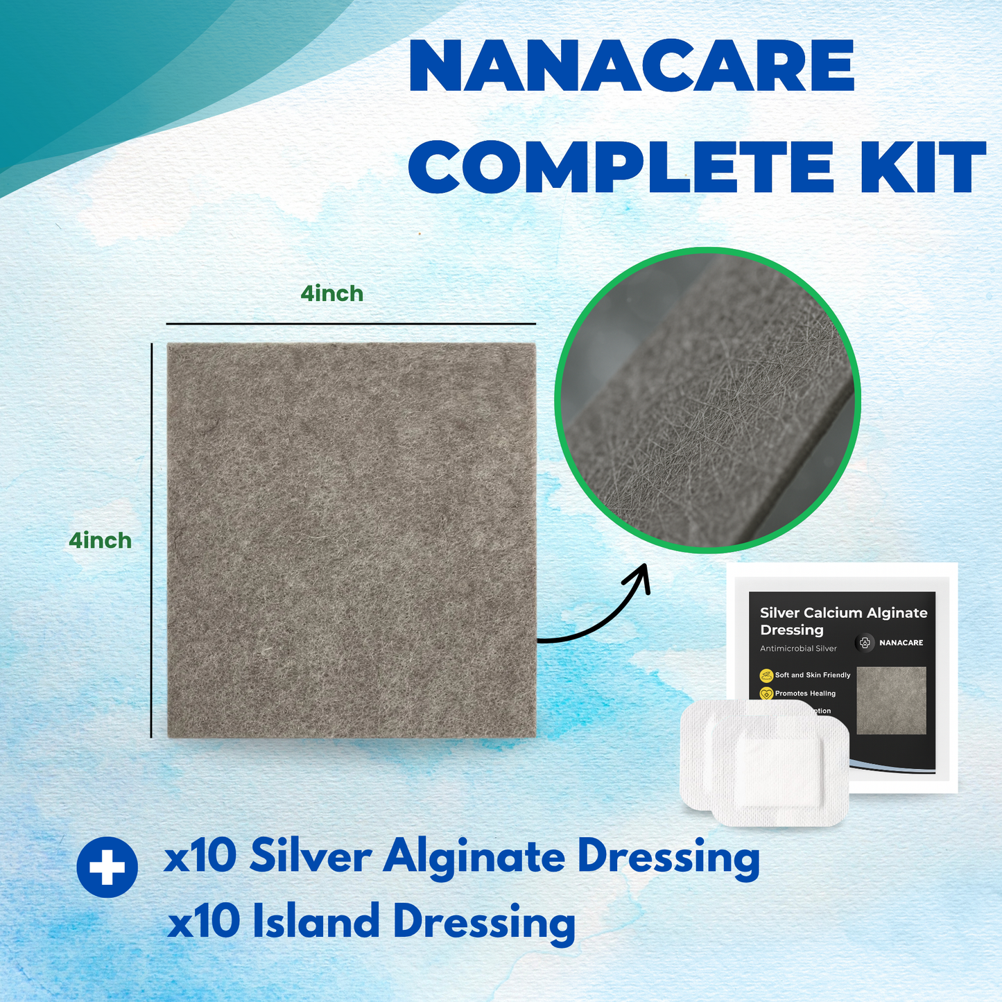 NanaCare Silver Alginate Dressing