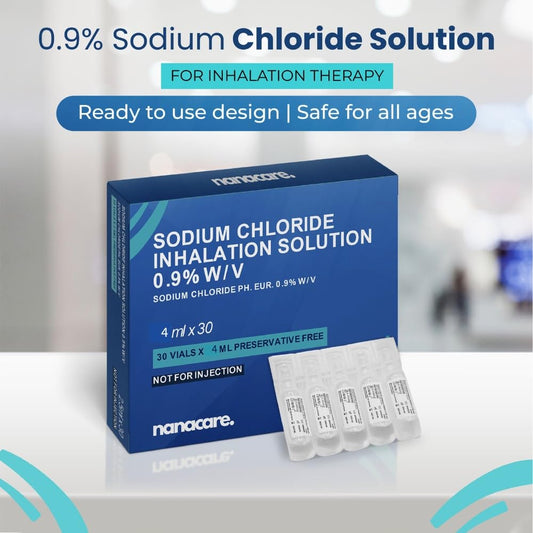 NanaCare Saline Solution 0.9% 30 x 2.5ml with 10  Cleaning wipes