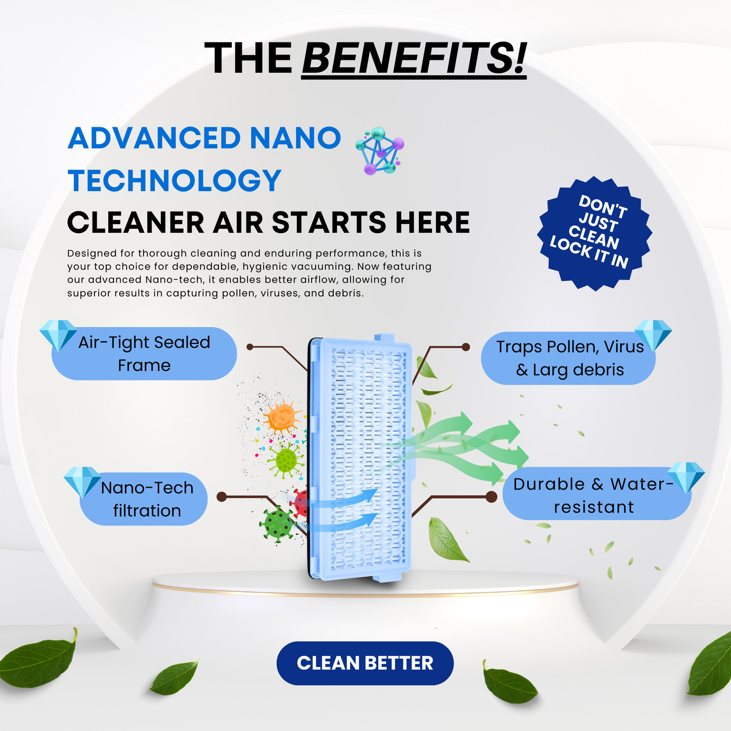 3D GN Vacuum Cleaner Bags & HEPA Filter Set