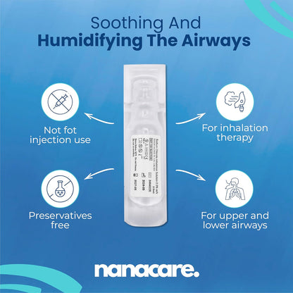 NanaCare Saline Solution 0.9% 30 x 2.5ml with 10  Cleaning wipes