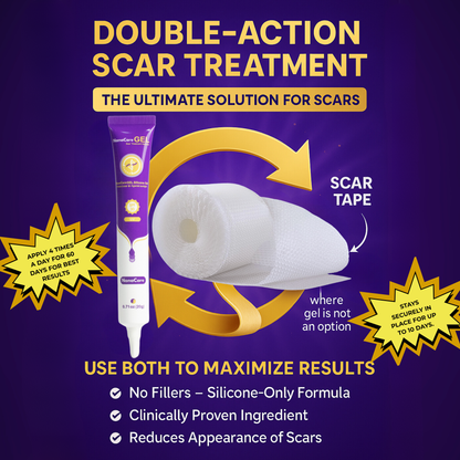 Silicone Scar Gel with SPF 20G & Clear Silicone Scar Tape
