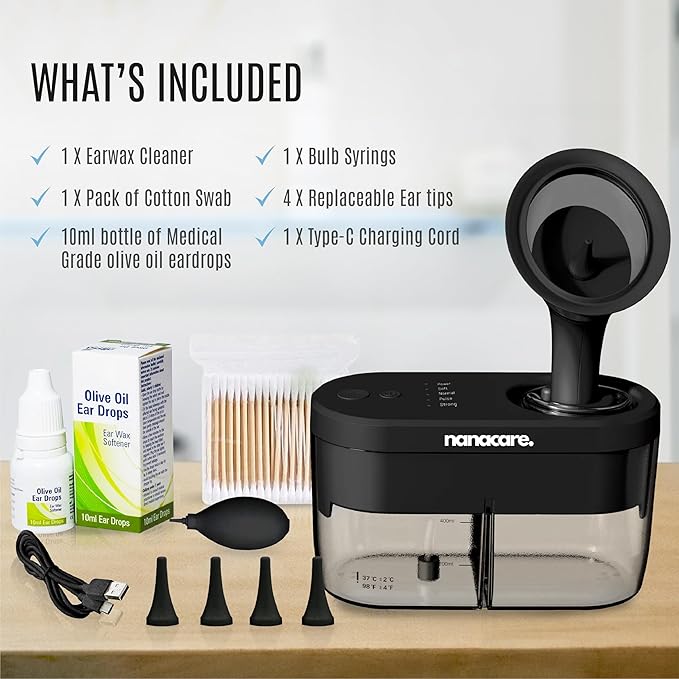 NanaCare Electric Ear Wax Removal Irrigation Cleaner