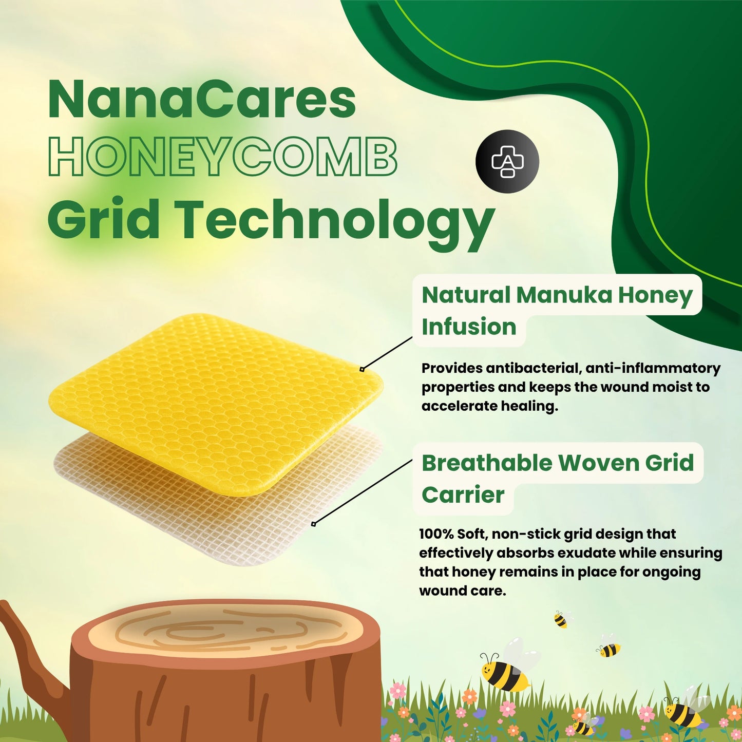 NanaCare Honey Gauze Dressing