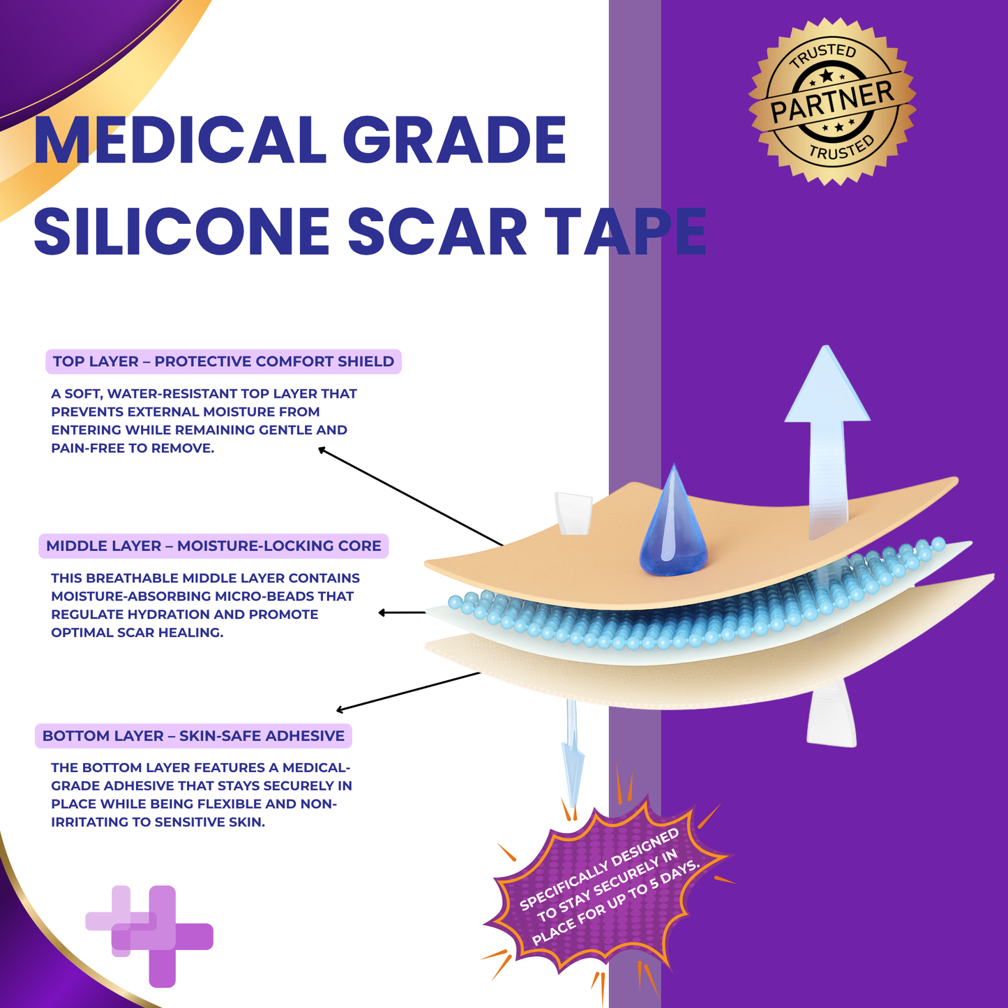 Silicone Scar Gel and Tan Silicone Scar Tape