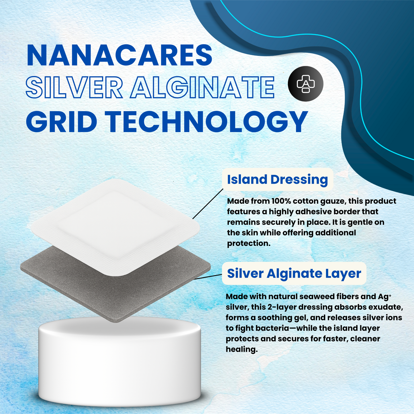 NanaCare Silver Alginate Dressing
