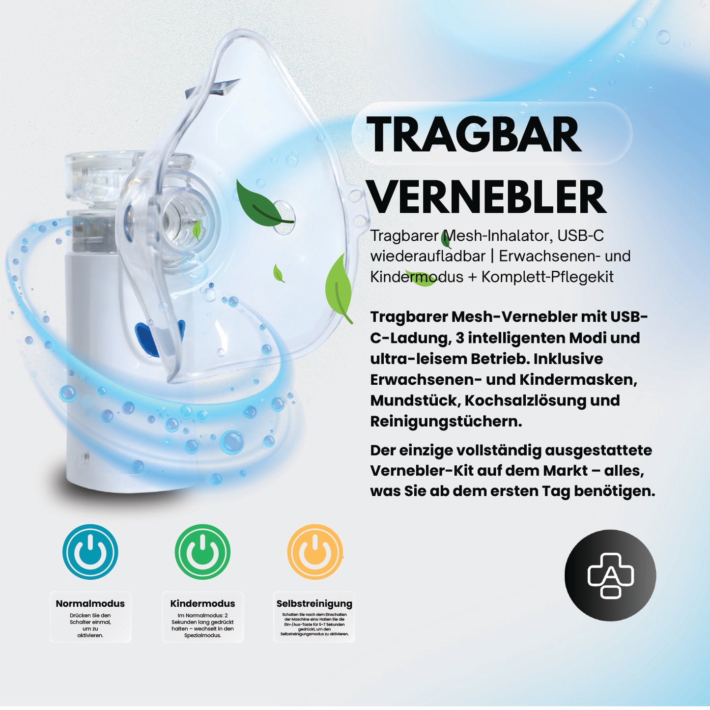 Vernebler mit Kochsalzlösung