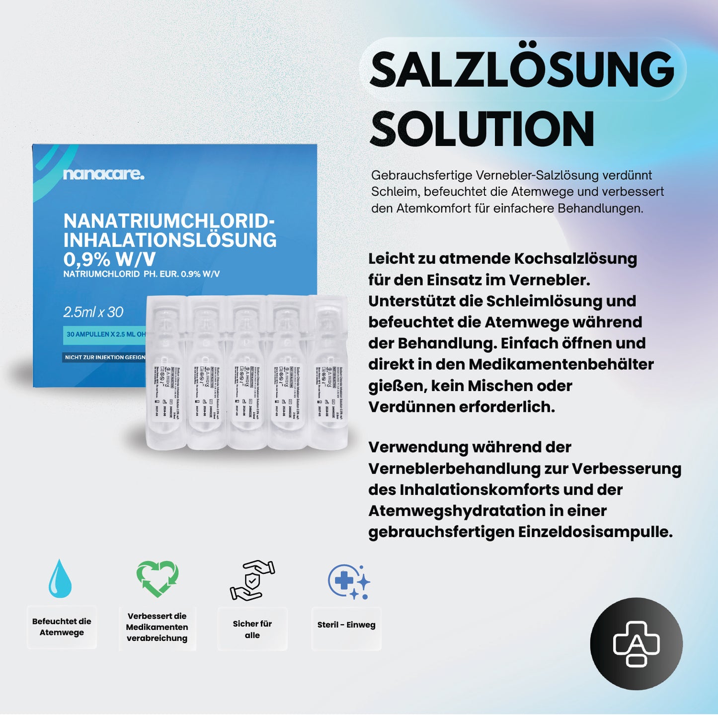 Vernebler mit Kochsalzlösung
