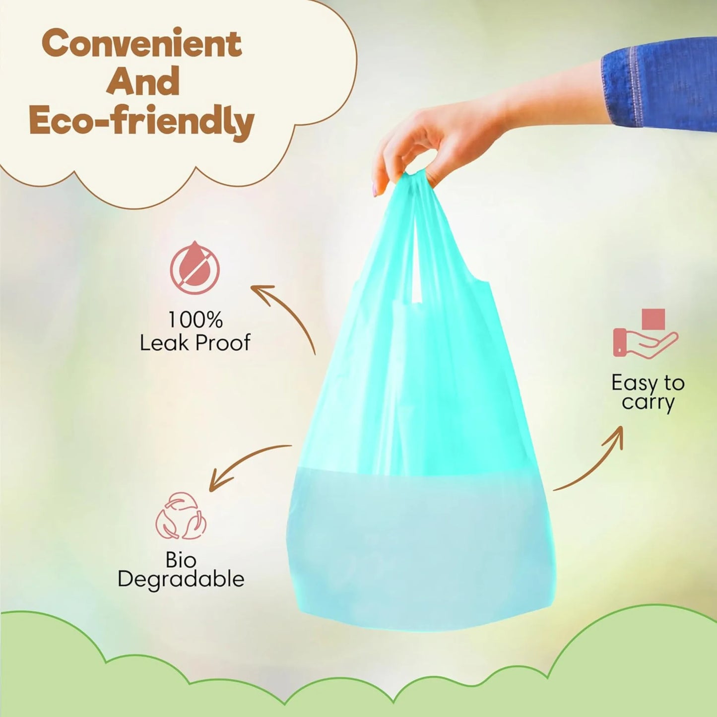 Bambi Baby 100% Biodegradable Nappy Bags (300 pcs)